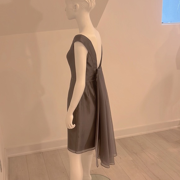 Sample NWT Lela Rose size 8 Suede Charcoal Gray- Organdy- Prisitine - Picture 6 of 9